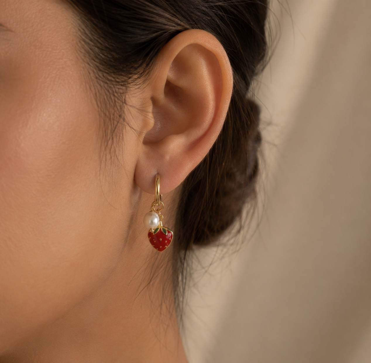 Berry drop earrings