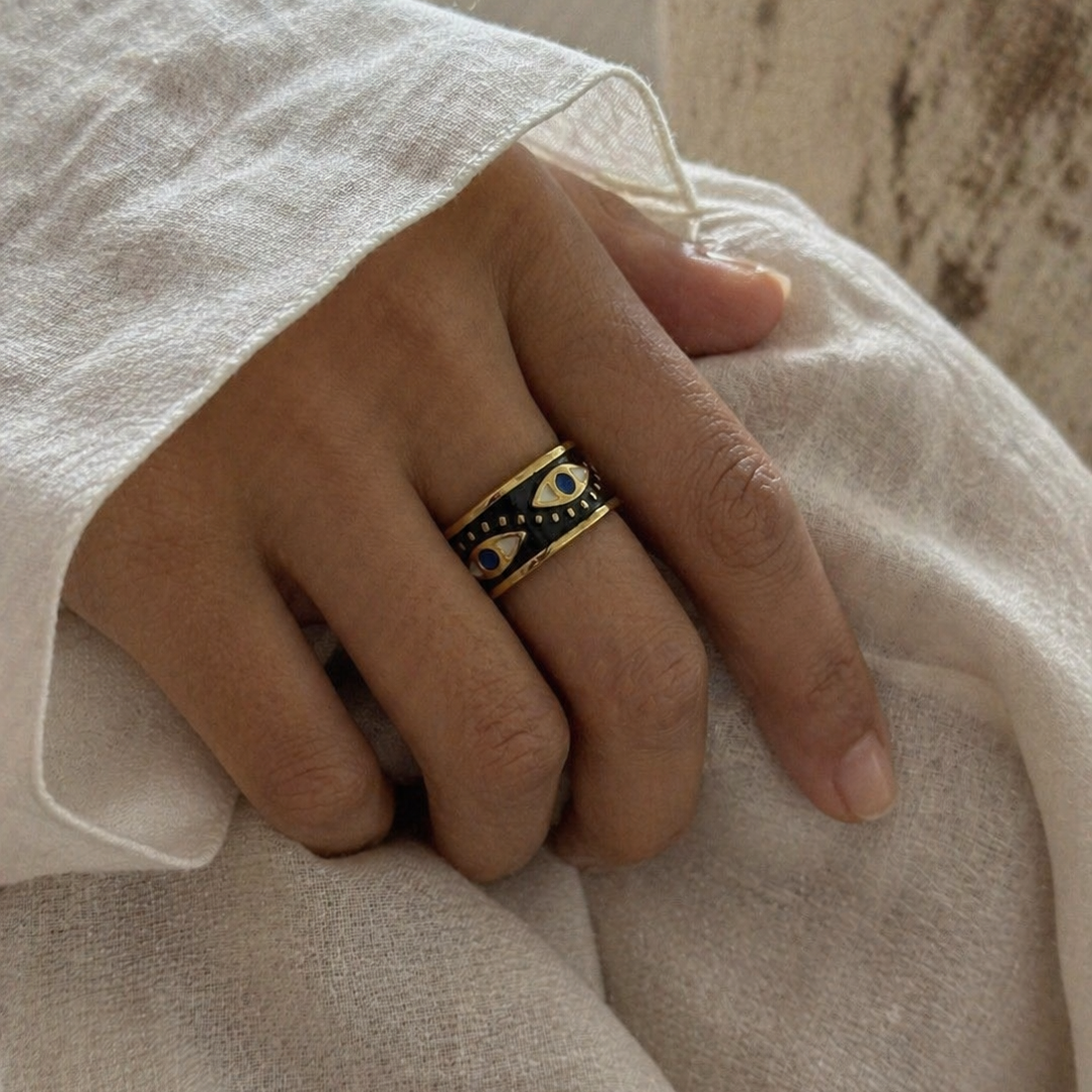 Guardian eye ring (black)