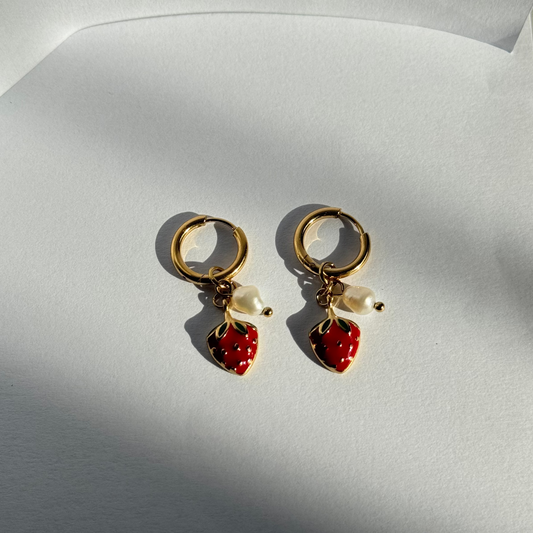 Berry drop earrings